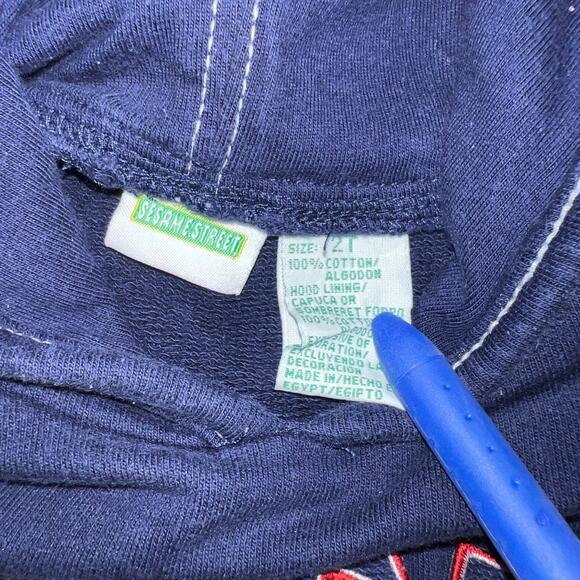 Vintage Sesame Street Elmo y2M embroidered character hoodie size 2T Y2K - Picture 5 of 6